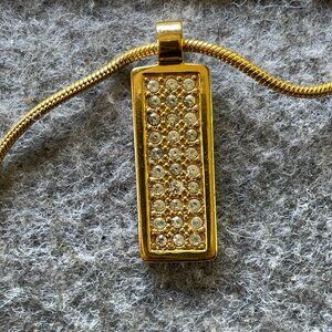 Christian Dior Stone Gold Two-Sided Necklace